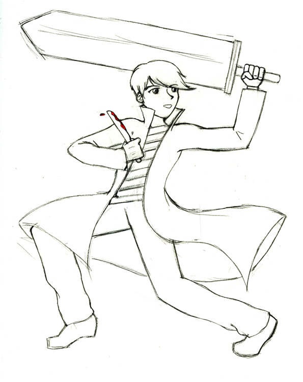 One knife is for spreading butter. The other knife is for spreading blood!